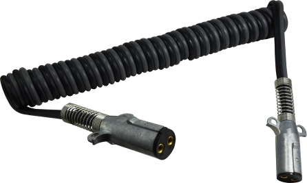 39745 15 ft. 4 AWG Dual Pole Coiled Electric Cable Assembly with 12 in. Lead at 2 Ends