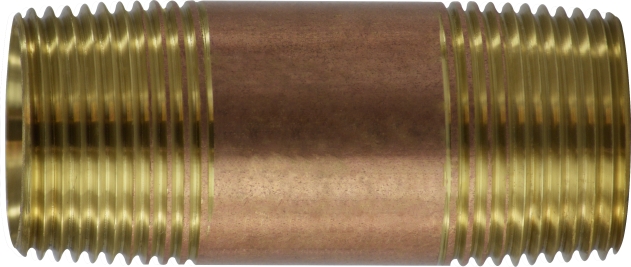 40105 1 x 4 in. Lead-Free Red Brass Nipple -  Midland Industries