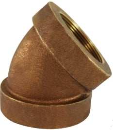 43184 0.75 in. Extra Heavy 45 deg Elbow, Bronze