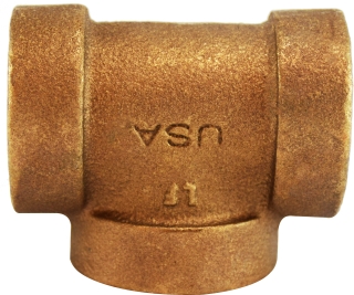 43254 0.75 in. Extra Heavy Tee, Bronze