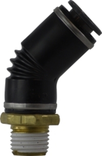 545302C 0.12 x 0.15 in. MPT x Tube DOT Composite 45 deg Elbow