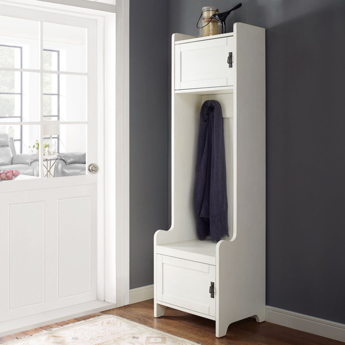 Picture of Crosley CF6016-WH Fremont Entryway Tower, Distresed White