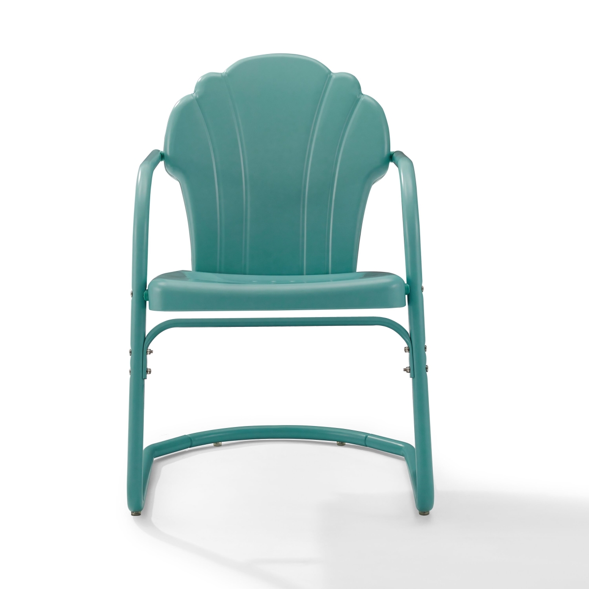 Picture of Crosley Furniture CO1029-BL Tulip Retro Metal Chair, Pastel Blue Satin - 33 x 24.5 x 20.5 in.