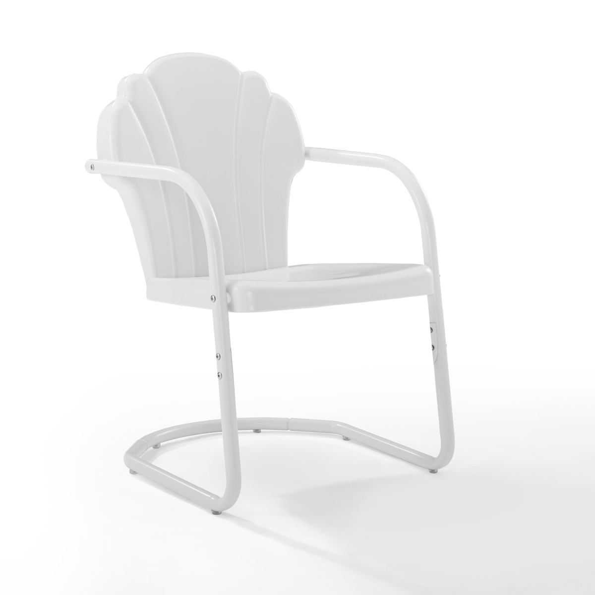 Picture of Crosley Furniture CO1029-WH Tulip Retro Metal Chair, White Satin - 33 x 24.5 x 20.5 in.