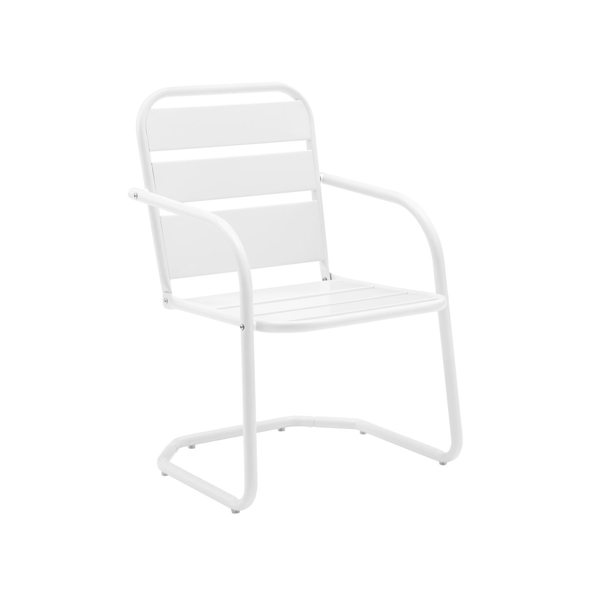 Picture of Crosley Furniture CO1030-WH Brighton Metal Chair, White Gloss - Set of 2, 22.88 x 23.63 x 33.25 in.