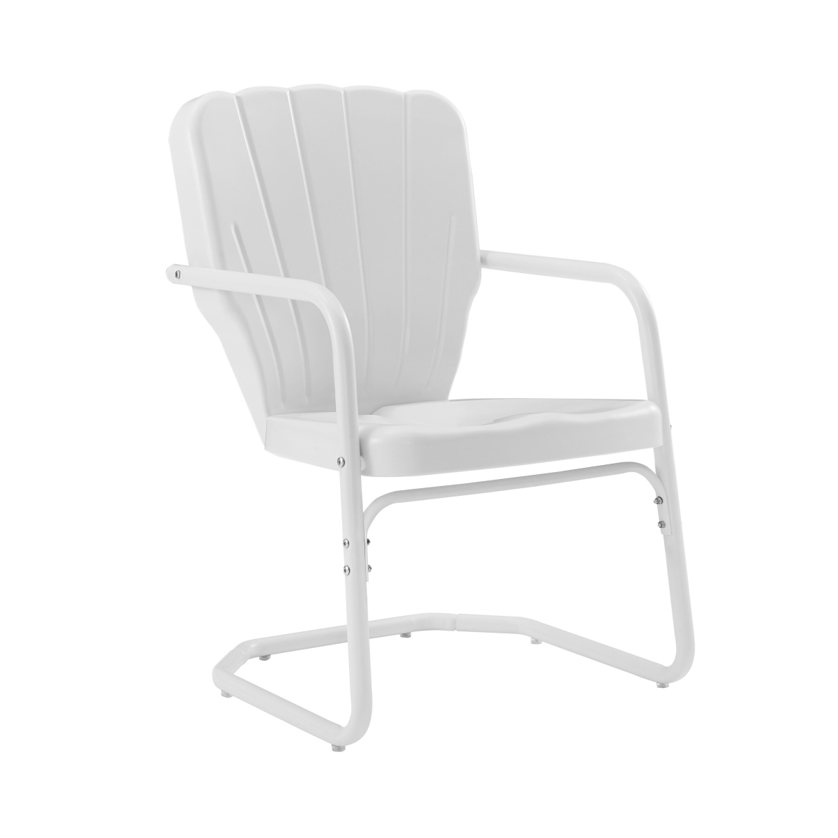 Picture of Crosley Furniture CO1031-WH Ridgeland Metal Chair, White Gloss - Set of 2, 34.25 x 19.5 x 23.25 in.