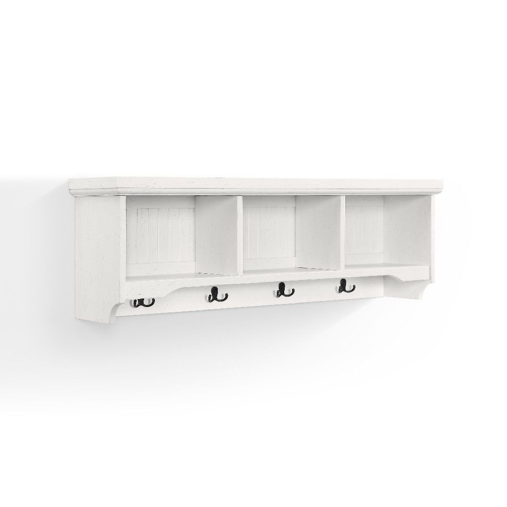 Picture of Crosley Brands CF6023-WH Seaside Storage Shelf&#44; Distressed White