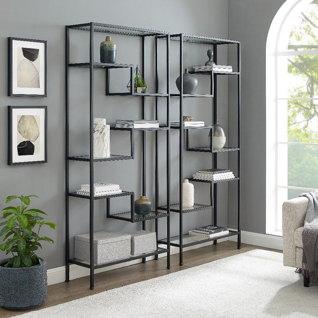 Picture of Crosley Brands KF13051MB 2 Piece Sloane Etagere Set With 2 Etageres - Matte Black