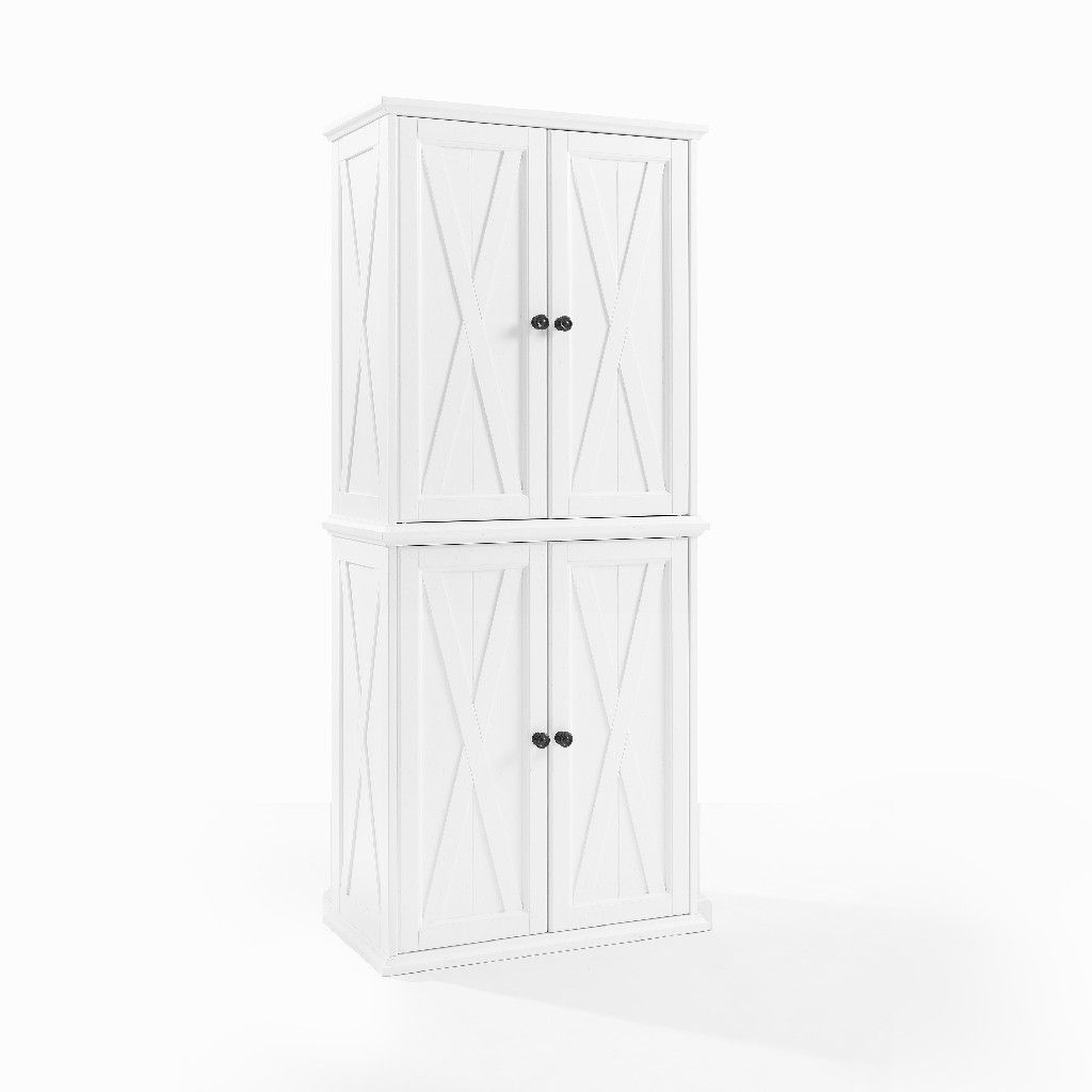 Picture of Crosley Brands KF33004WH Clifton Tall 2 Stackable Pantries&#44; Distressed White