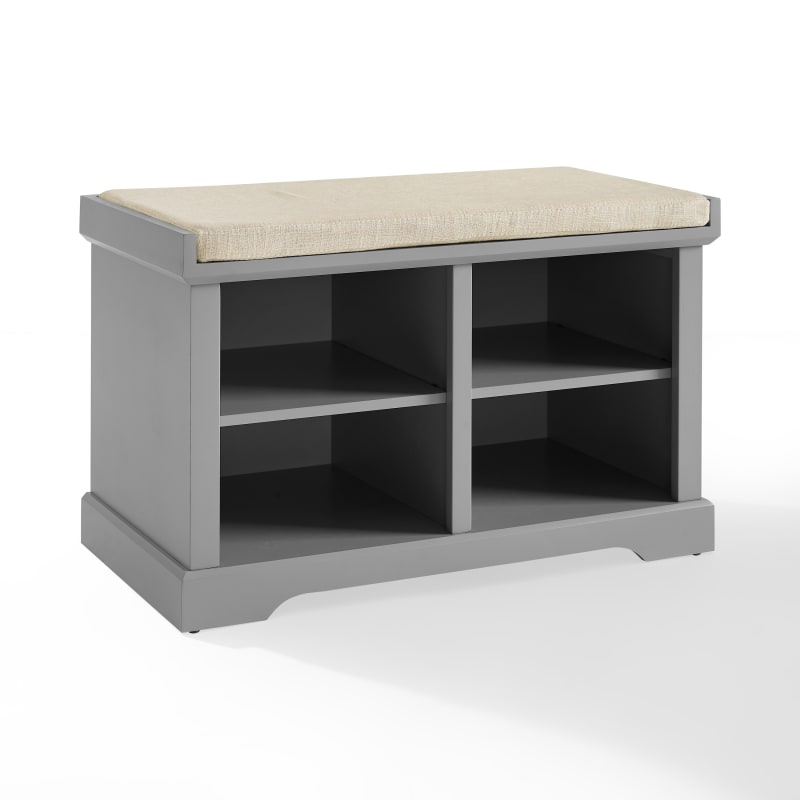 Picture of Crosley CF6031-GY Anderson Storage Bench&#44; Gray & Tan - 18 x 28 x 15 in.