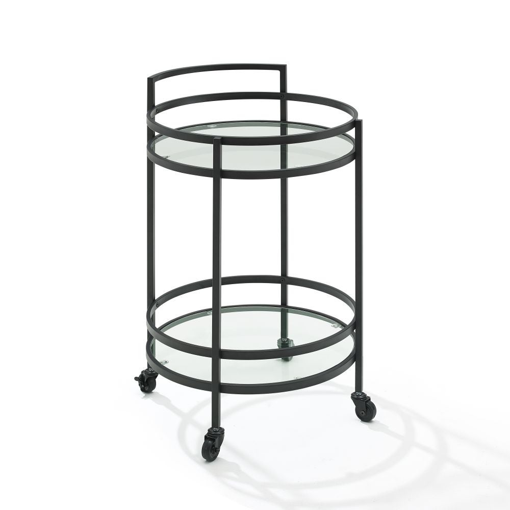 Picture of Crosley Furniture CF4009-MB 20 x 21.13 x 32.50 in. Bailey Round Bar Cart&#44; Matte Black