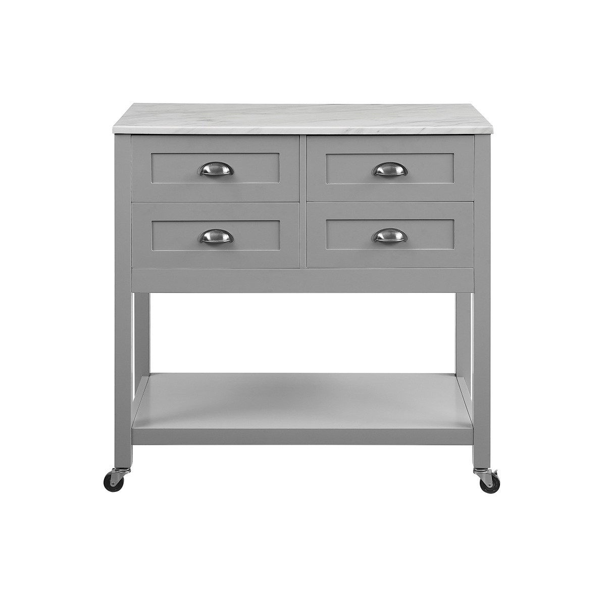 Picture of Crosley Furniture CF3036WM-GY 36.25 x 36 x 20 in. Connell Kitchen Island & Cart&#44; Gray