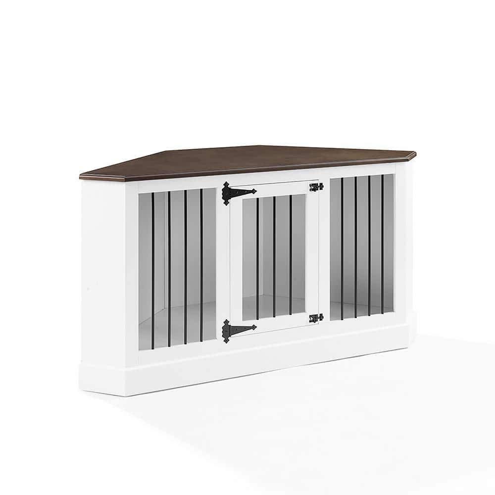 Picture of Crosley Furniture CF4503-WH Winslow Credenza Corner Dog Crate&#44; White