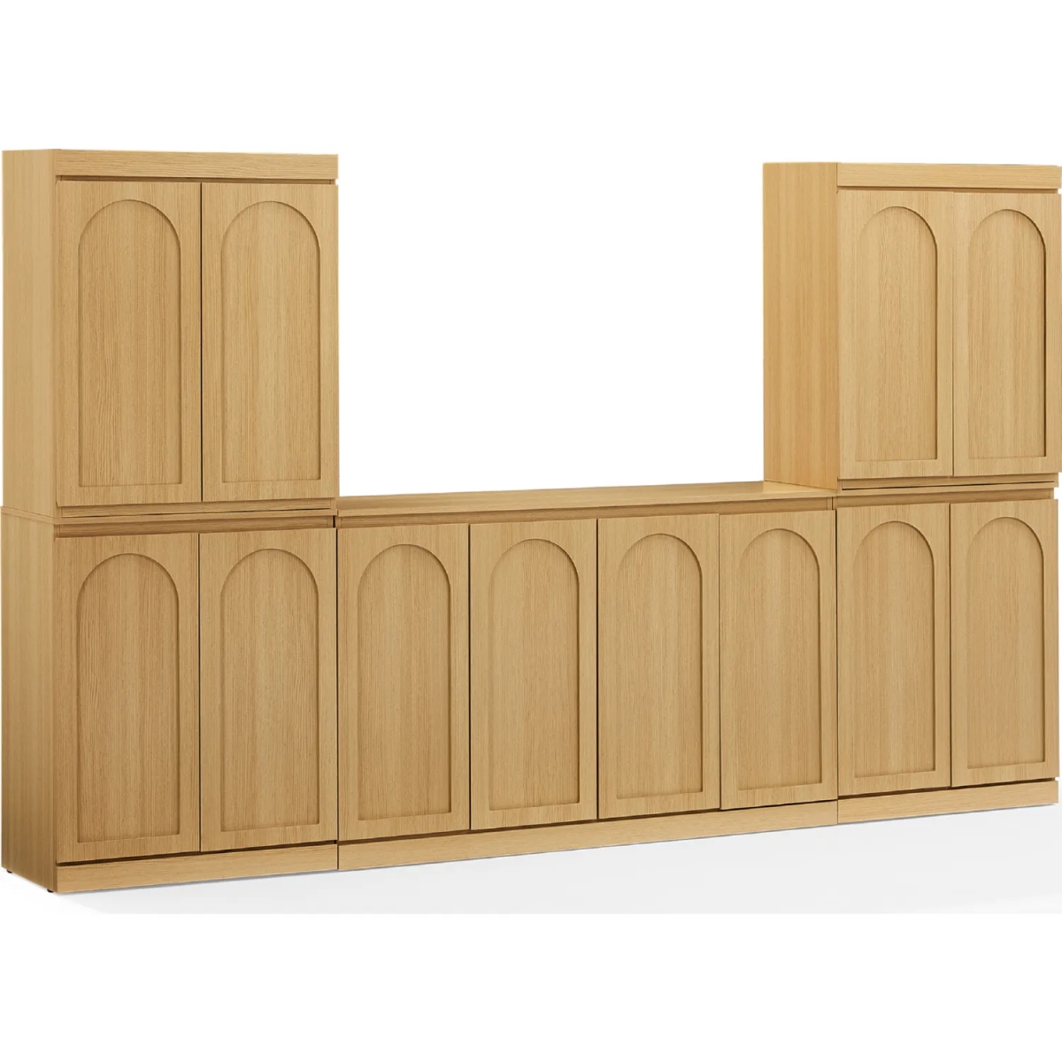 KF33073AH Marco Sideboard & Pantry Set, Ash - Sideboard & 2 Pantries - 3 Piece