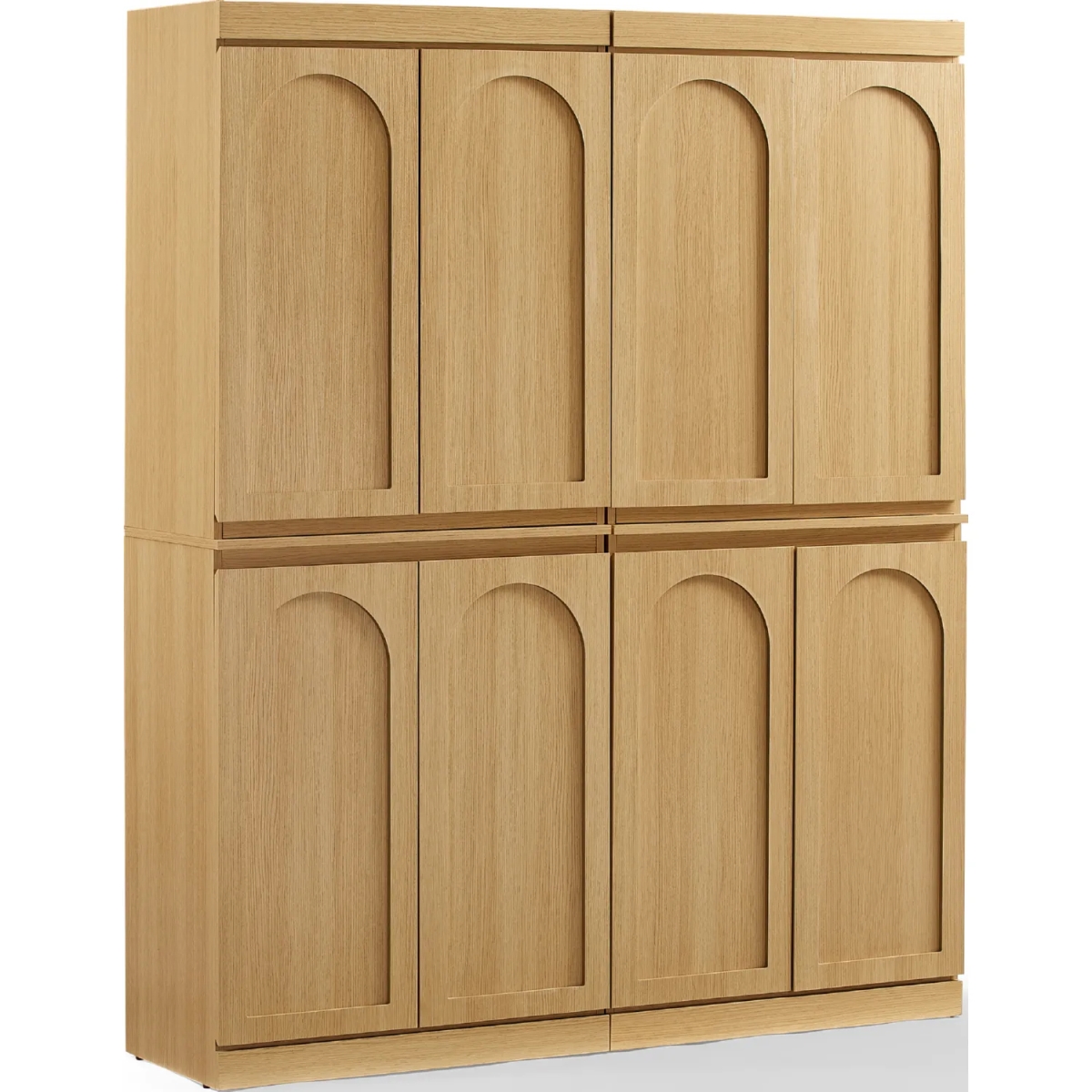 Marco Kitchen Pantry Storage Cabinet Set - Ash - 2 Piece - Modular Design
