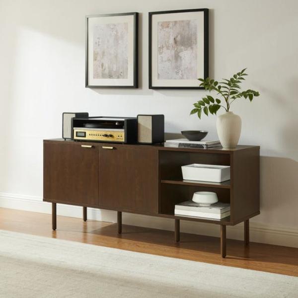 CF1144-BR Brody Record Storage Sideboard - Brown