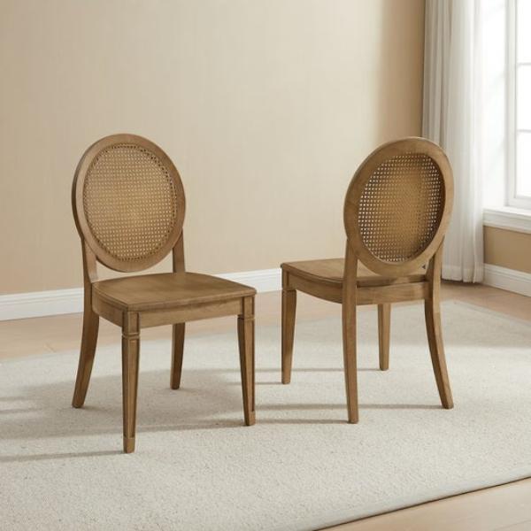 CF503219-DW Katia Cane-Back Dining Chair Set - Driftwood - 2 Piece Cane-Back Chairs