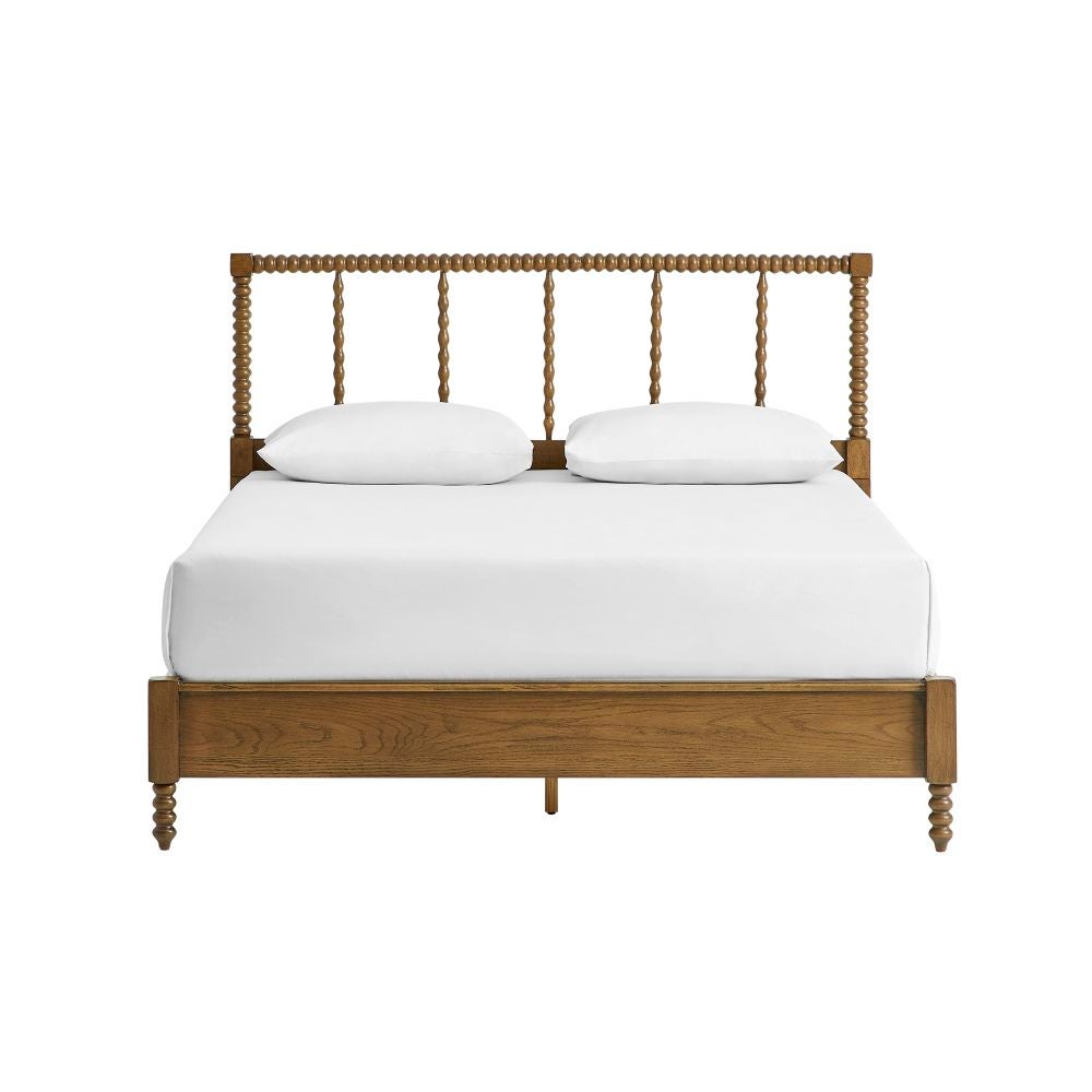 KF727007BR 45.25 x 64.63 x 85 in. Lucille Queen Size Bed - Brown