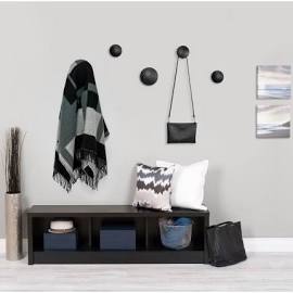 Wall Button Coat Rack  Black