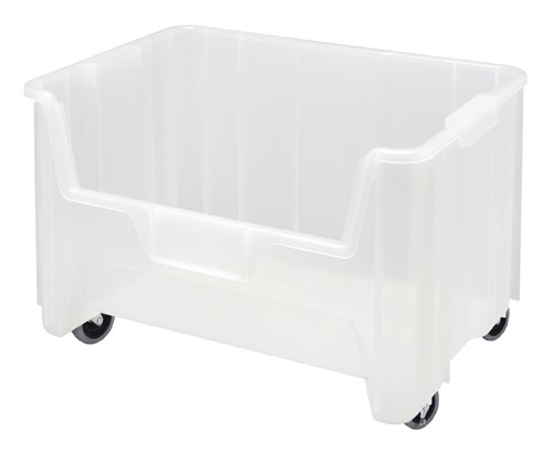 Quantum Mediacal QTM QGH705MOBCL 15.25 x 19.87 x 12.43 in. Heavy Duty Giant Stack Containers & Accessories, Clear - 3 Count