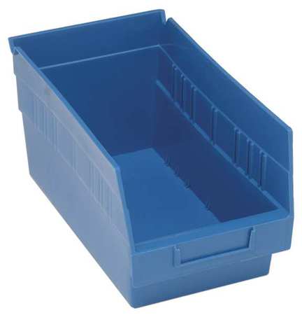 Stack & Nest Storage Container, 19.4 gal, 23-1/2 in L x 19-1/2 in W x 13 in H, Blue, Polyethylene