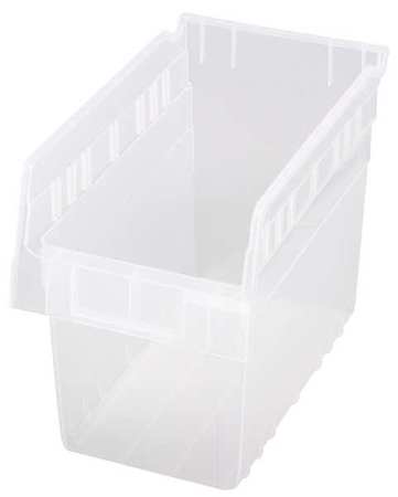 Stack & Nest Storage Container, 19.4 gal, 23-1/2 in L x 19-1/2 in W x 13 in H, Gray, Polyethylene