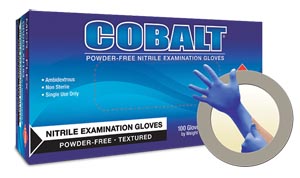 Picture of Microflex MFC N191 Cobalt Nitrile Small Exam Gloves&#44; Blue - 100 per Box & 10 per Case