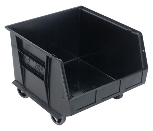 Quantum Food Service QUS275MOB BK Mobile Stack & Hang Shelf Bin - 18 x 16 1/2, Black, Case of 3