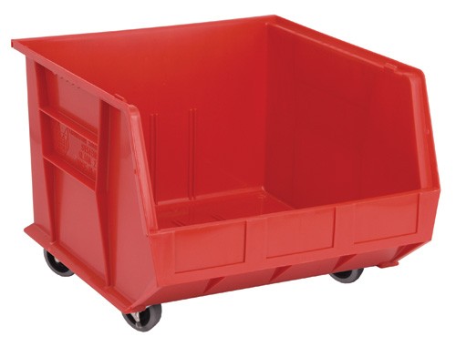 Quantum Food Service QUS275MOB RD Mobile Stack & Hang Shelf Bin - 18 x 16 1/2, Red, Case of 3