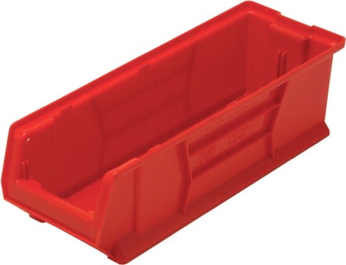 Quantum Food Service QUS950 RD Hulk Stack Shelf Container - 23 7/8 x 8 1/4, Red, Case of 6