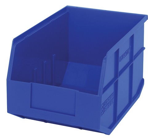 Shelf Storage Bin, Polypropylene, Blue, 7 in H, 8 1/4 in W, 12 in L