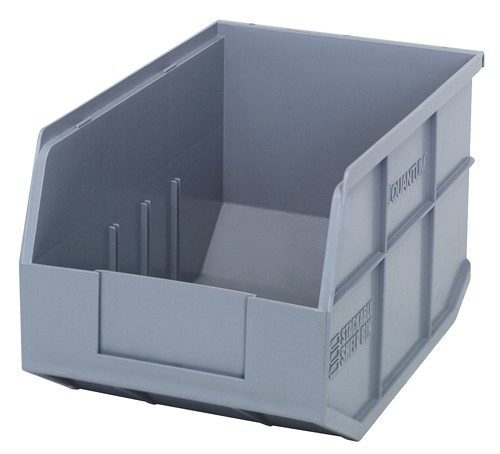 Stackable Shelf Bin, Gray - 6 per Cotton
