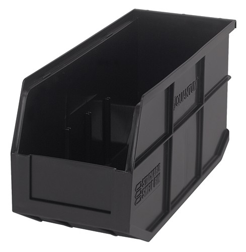 Stackable Shelf Bin, Black - 6 per Cotton
