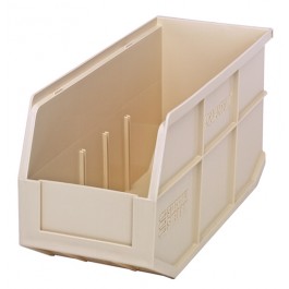Stackable Shelf Bin, Ivory - 6 per Cotton