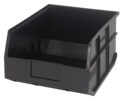 Stackable Shelf Bin, Black - 6 per Cotton