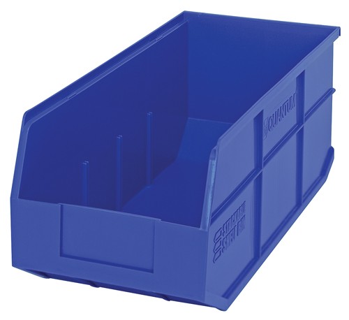 Stackable Shelf Bin - Blue - 6 Pack - Durable Design