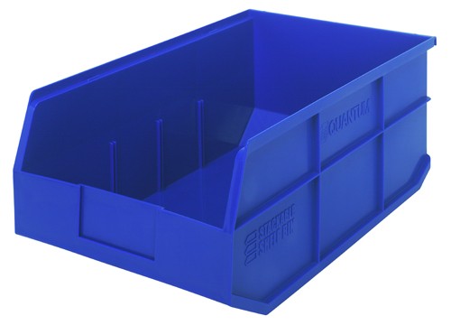 Shelf Storage Bin, Polypropylene, Blue, 7 in H, 11 in W, 18 in L