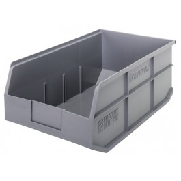 Stackable Shelf Bin - Gray - Set of 6 - Durable Design