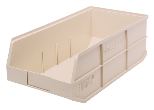 Stackable Shelf Bin, Ivory - 6 per Cotton