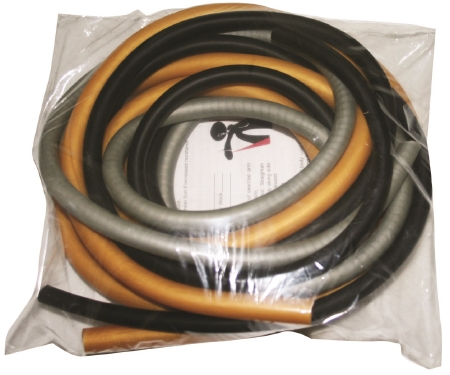 FAB 10-5384 Cando Low Powder Exercise Tubing, Black, Silver & Gold