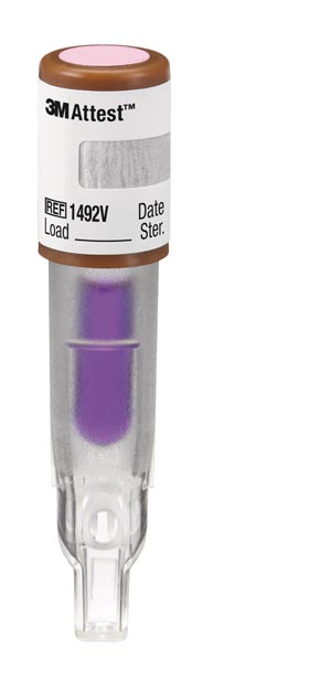 1492V Attest Super Rapid Readout Biological Indicator - Brown Cap, 50 per Box - 4 Box per Case