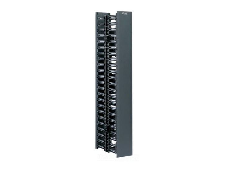 WMPV22E Wide Netrunner Vertical Cable Manager Dual Sided with 22U Cover - Black