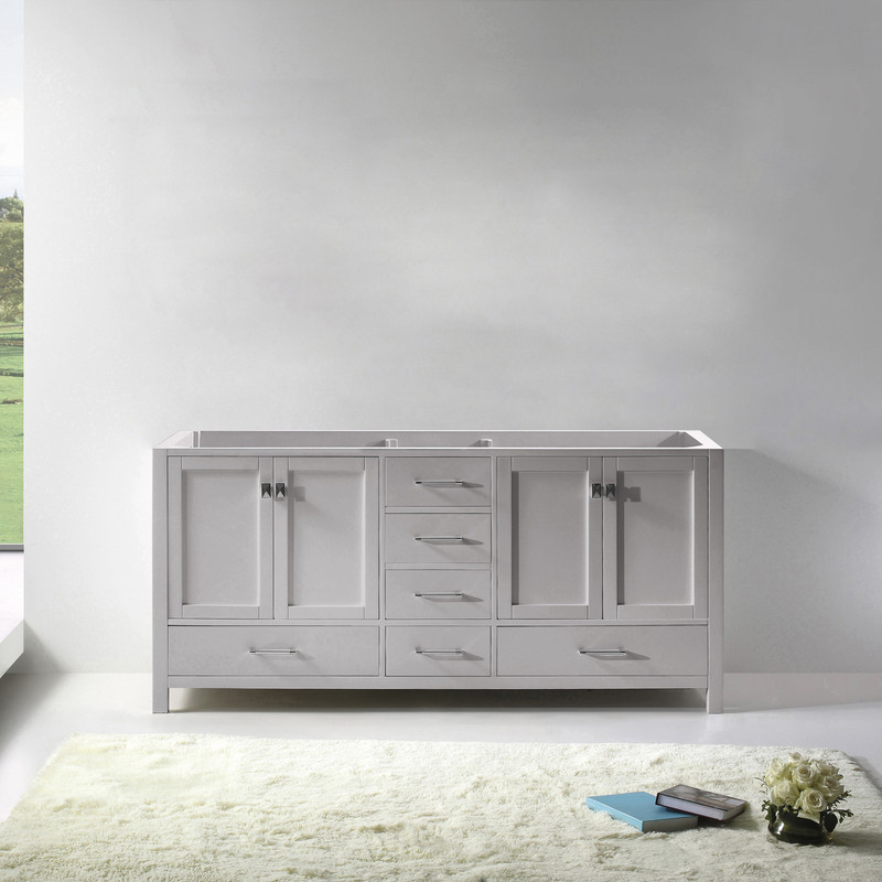 GD-50072-CAB-GR 72 in. Caroline Avenue Double Cabinet - Gray