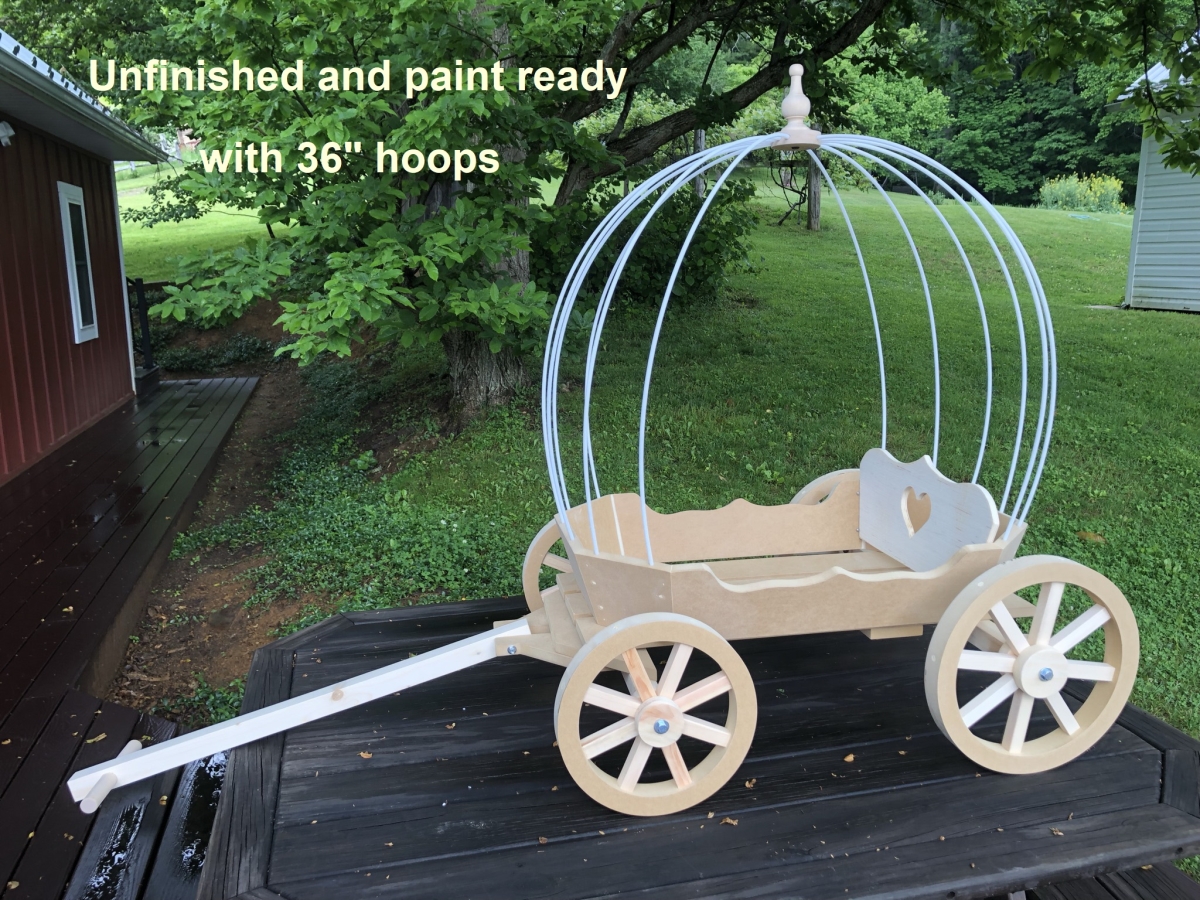 Picture of Mini Wedding Wagons MDWG0010 Angel Carriage&#44; Unfinished & Ready to Paint - Large