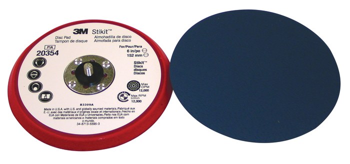 Picture of 3M 3M20354 6 x 0.37 in. Thick Sticky Disc Pad