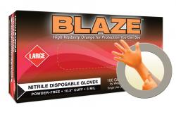 MICN484 Extra Large Nitrile Blaze Exam Glove - Orange, Box Per 100