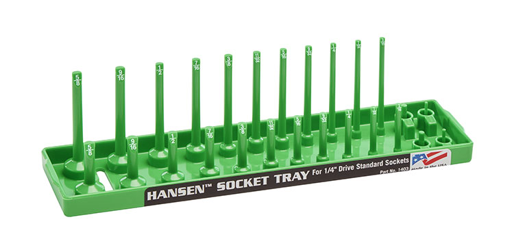 HA1403 0.25 in. Drive Standard Socket Tray - Green
