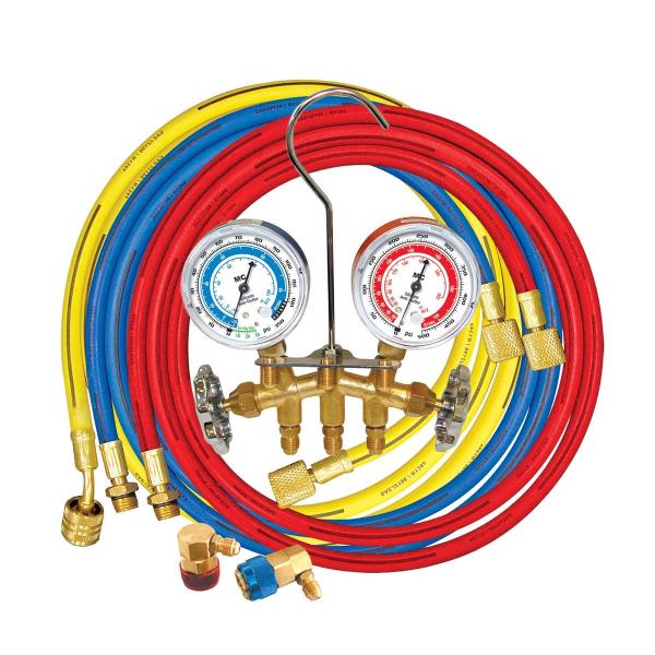 Picture of Mastercool ME66661 Brass Manifold Set with 60 in. Nylon Barrier Hoses