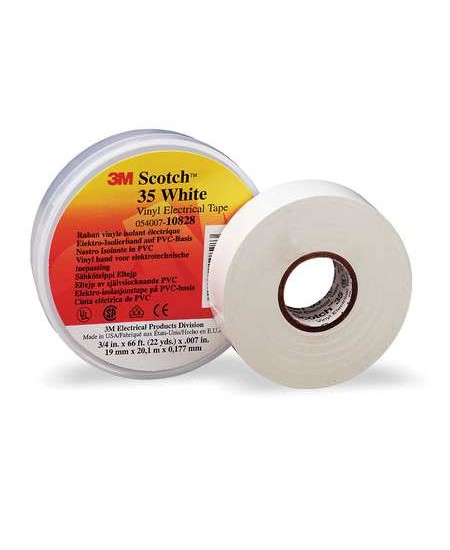 10828 Vinyl Electrical Tape, White - 0.75 x 66 ft.