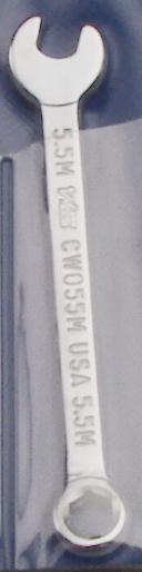 VICW055M 5.5 mm Comb 6 Point Box Wrench - Chrome